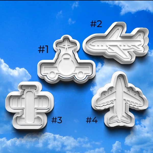 Airplane, Cookie Cutter With Stamp, Cookie Cutter, Play-Doh Cutter, Play-Doh, Cookie, Stamp, Cookie Stamp, Play-Doh Stamp, Clay Stamp, Plane