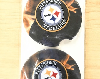 Pittsburgh Handmade Car Cup Holders Coaster 2pc Set.