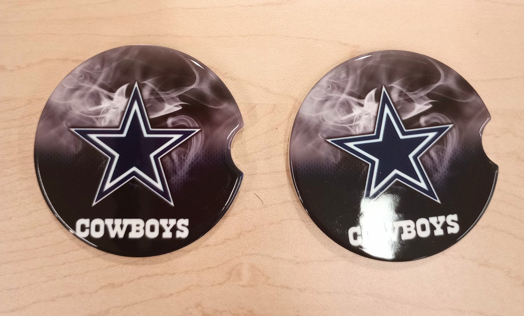Dallas Cowboys Handcrafted Car Cup Holders Ceramic Coaster Set Etsy