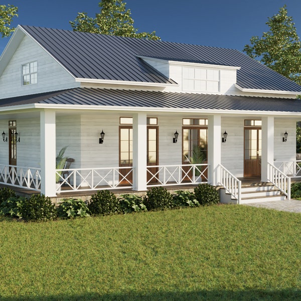 Modern Cottage House Home Plans Blueprint