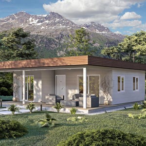 22 &#39;x 32&#39; kleine Hauspläne 2 Schlafzimmer, Architektonisches Wohndesign