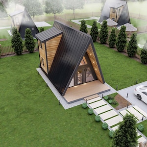 A-Frame House Architectural Plans, Large A Frame Blueprint PDF