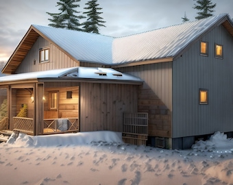 Barn House & Barndominium Plans: 4 Bed, Tiny, Single Story, Farmhouse