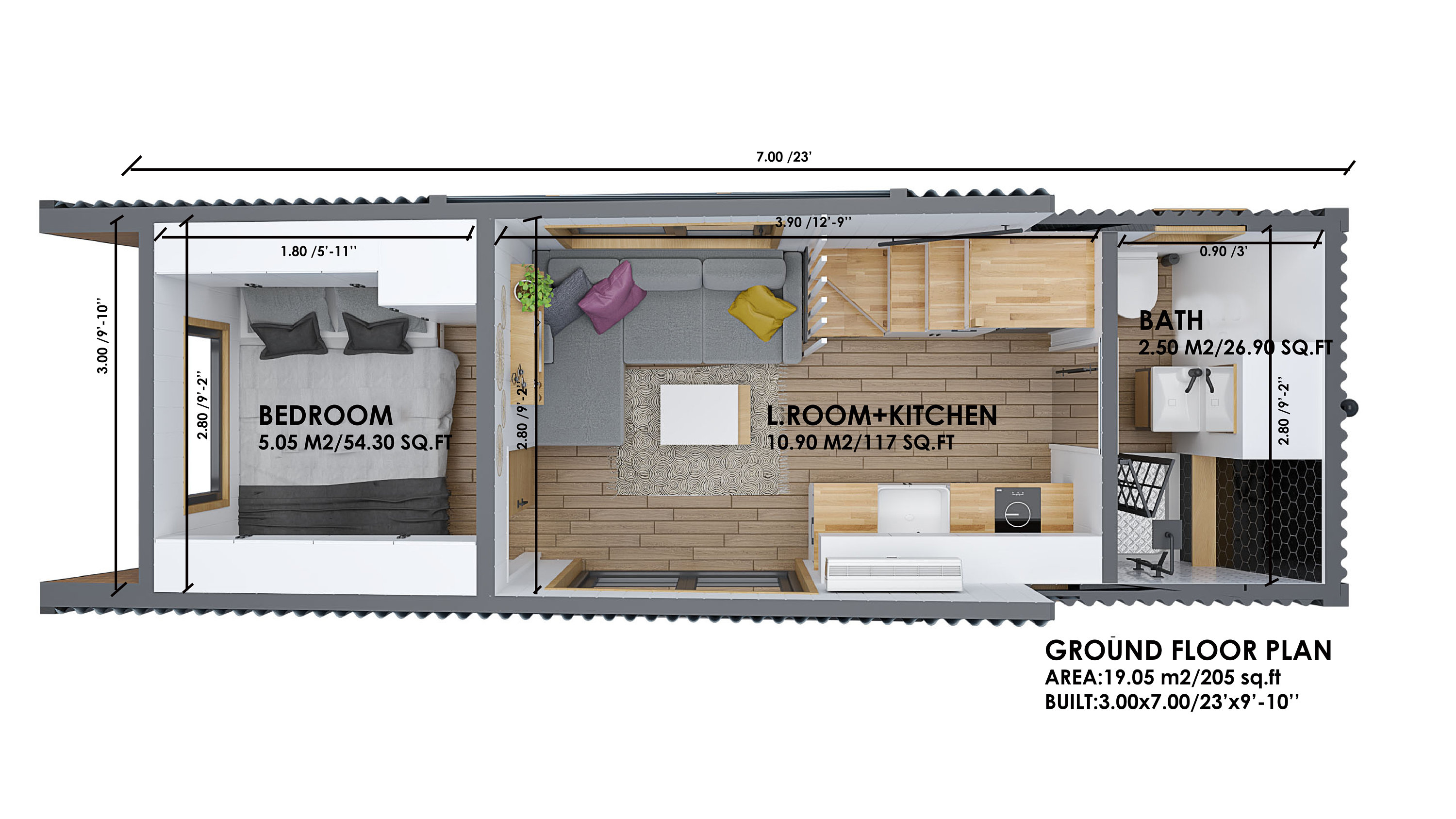 Tiny House Plans 2 Bedroom With Loft - Etsy