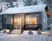 Tiny House Plans, Modern Cottage Small Home Plans