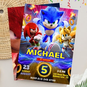 Sonic the Hedgehog Birthday Party Tableware Banner Decoration