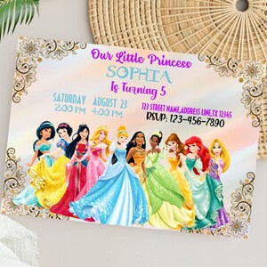 Princess Birthday Invitation | Magical Disney Princess Invitation | Personalized and Editable | Instant Download
