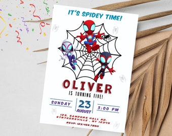 Spidey Invitation | Editable Spidey and His Friends Birthday Invite | Digital Download