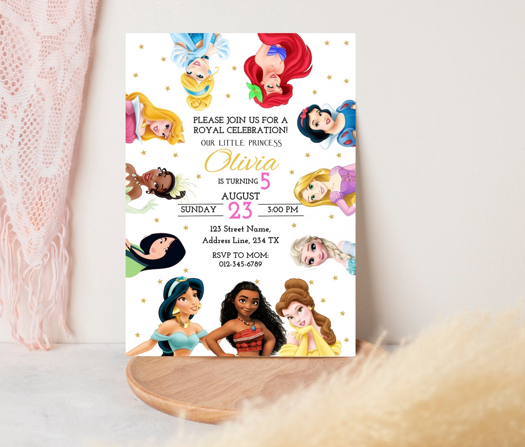 Princess Invitation | Royal Girl Celebration Invite | Magical Disney ...