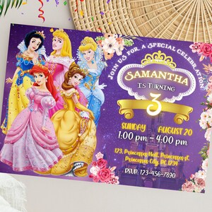Princess Invitation | Girl Princess Birthday Invitation | Editable and Printable Royal Princess Invitation