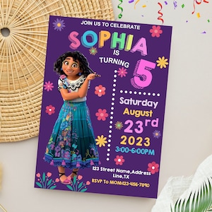 Editable Encanto Birthday Party Invite | Encanto Birthday Invitation | Digital Canva Template