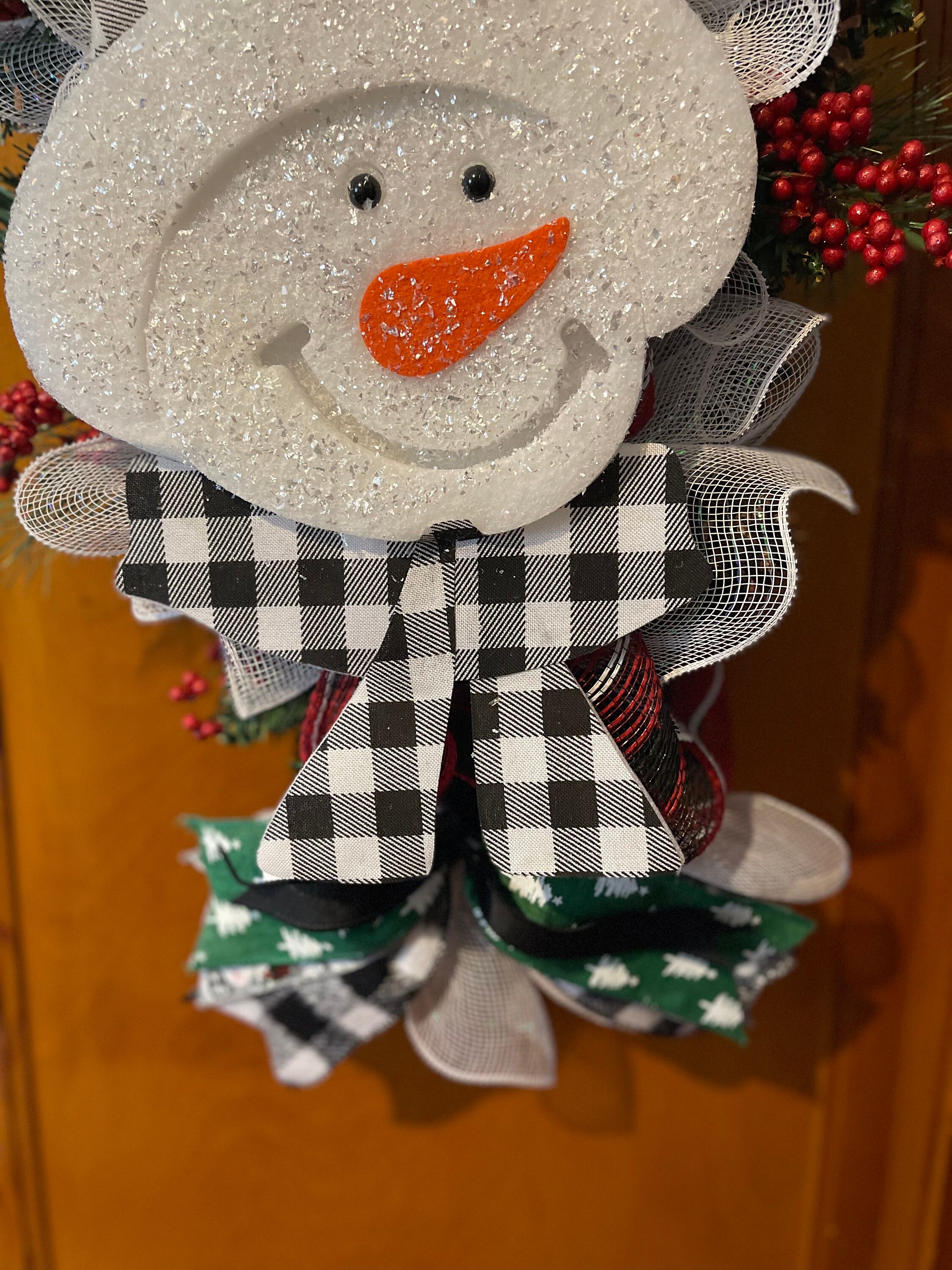 Snowman Swag, Front Door Decor, Interior Decor, Seasonal, Winter ...