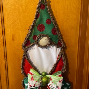 Gnome Door Hanger, Door Hanger, Gnome, Front Door,  Interior Decor, Christmas, seasonal, Gift
