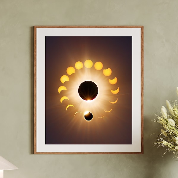 Solar Eclipse 2024: Phases of Totality - Fine Art Photography Print
