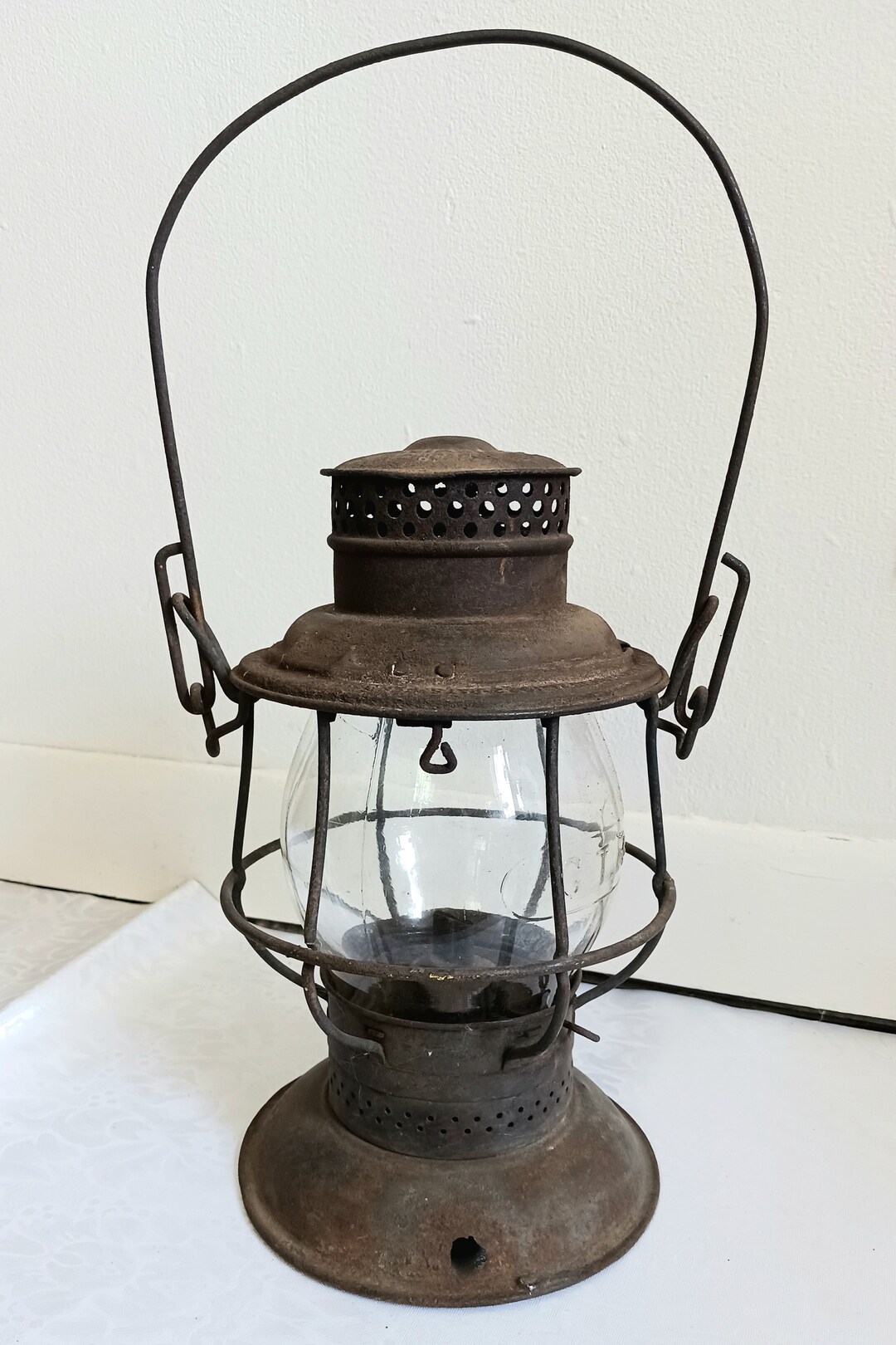 ADLAKE RELIABLE　GTRR ベルボトム CLEAR GLOBE 1920s Adlake Reliable Bellbottom Railroad Lantern - Etsy