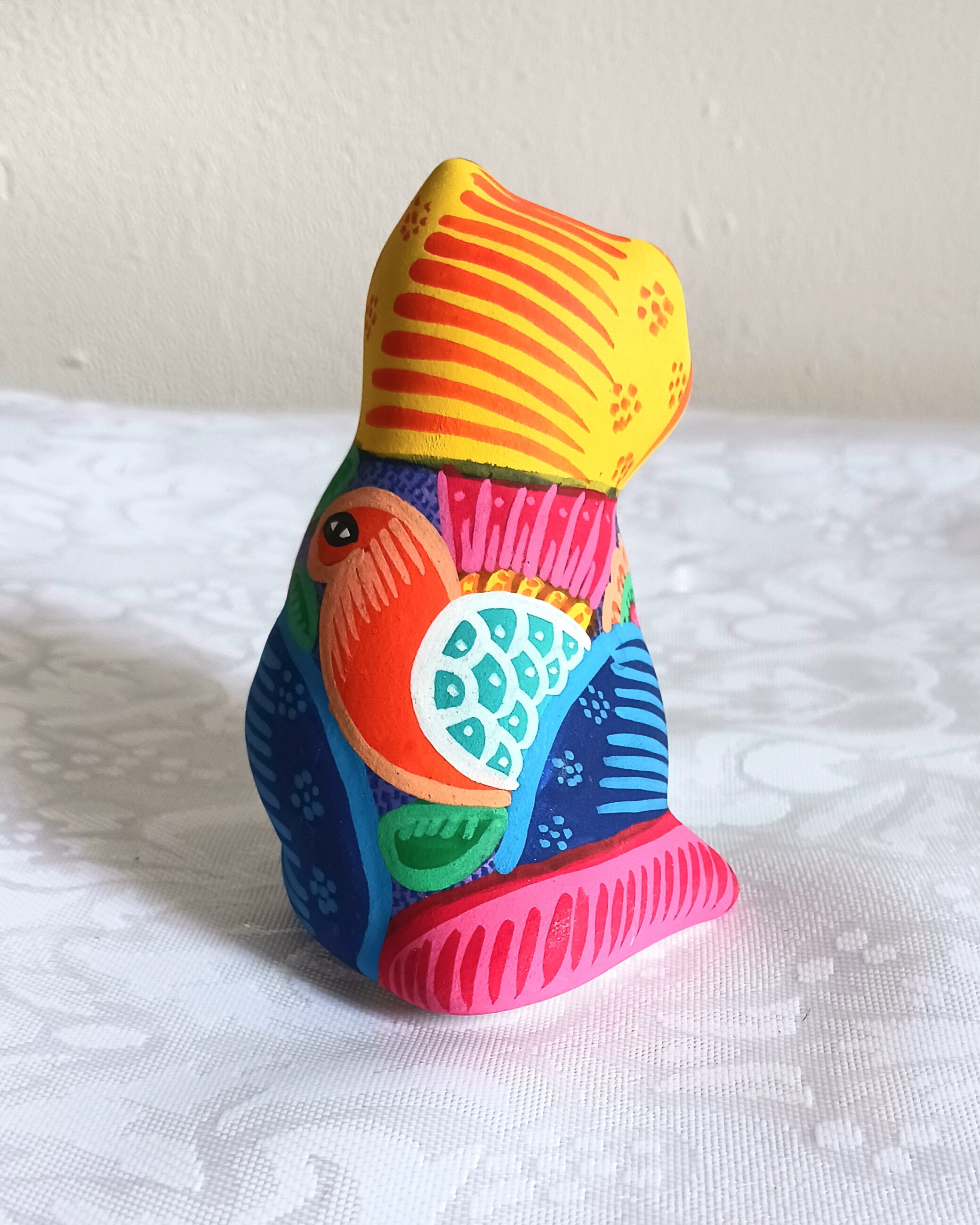 Vintage Alebrijes Style Mexican Folk Art Cat - Etsy