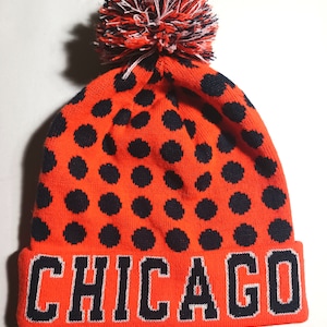 Vintage Chicago Bears polka dot beanie