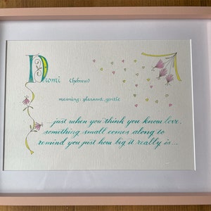 Personalised Birth/christening memento/gift