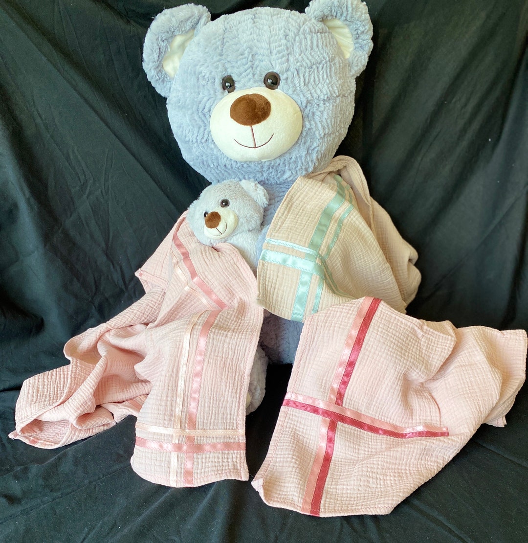 Soft Muslin Comforters With Ribbon Design. Handmade Uniquely Etsy