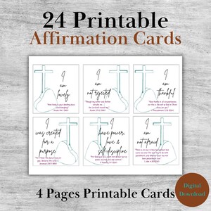Biblical Affirmation Cards, Digital Printable Cards, Daily Encouragement Gifts , Vision Board Cards, Printable Cards, Meditation Cards