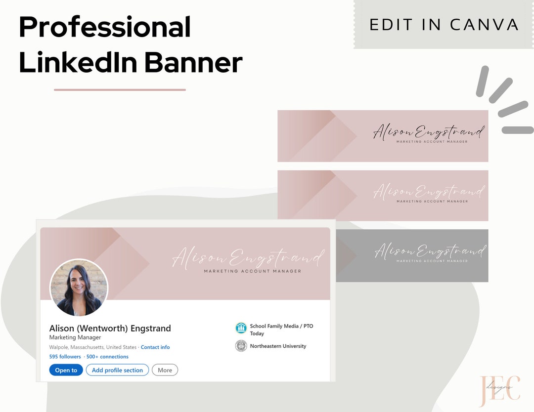 Linkedin Banner, Linkedin Branding, Linkedin Banner Canva Templates