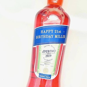 Personalised Bottle Stickers – Custom Name Labels for 70cl Aperol Spritz