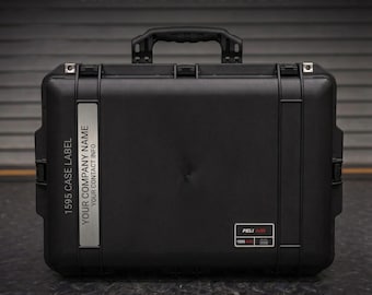Pelican Air 1595 Case Label – Custom Engraved Hard Case Name Plate – Equipment ID Tag