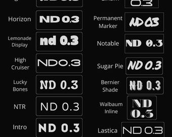 Custom ND Filter Tags – Engraved Two-Colour Plastic Tags for Matte Boxes | Bespoke Fonts & Colours Available