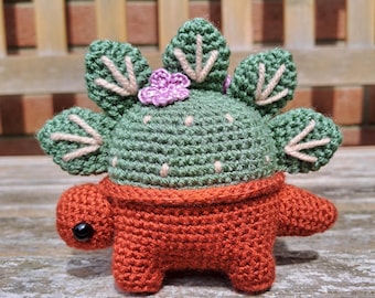 Gehäkelter 'Kaktus saurus' | Pflanzenmotiven Stegosaurus | handgemachter Dinosaurier Plüschi