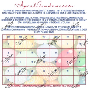 Cheer Calendar Fundraiser | Cheer Fundraiser | Cheer Team Ideas