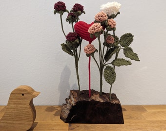 Holzvase für Trockenblumen