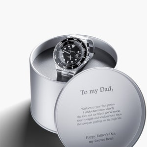 Luxesmith Midnight Edition Custom Engraved Luxury Watch for Dad, Men&#39;s Watch Gift for Him, Mens Gift, Gift for Dad, Watches for Men