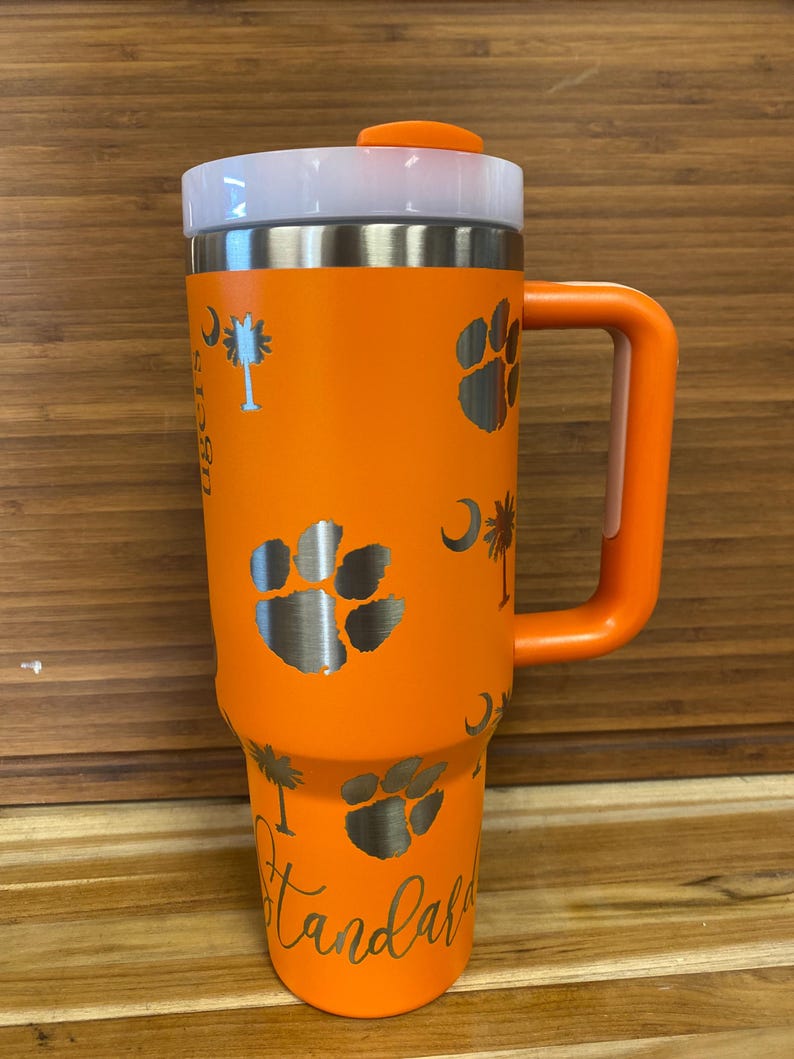 40 0z Laser Engraved Unbranded Tumbler Clemson - Etsy