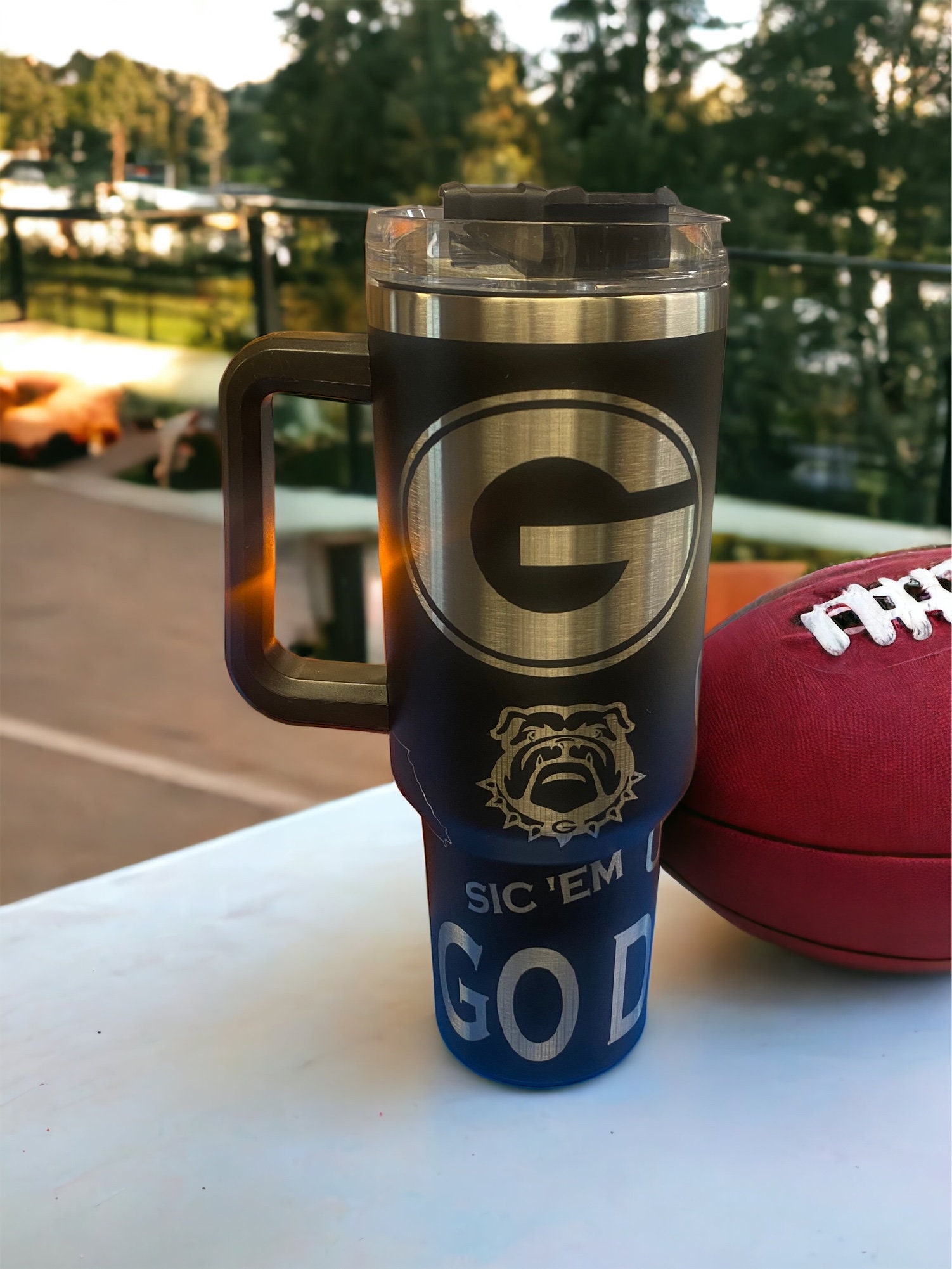 30 oz Rhinestone Georgia Bulldogs Yeti Rambler Travel Cup: College Football  Fan Gear & Accessories – LuLu Grace