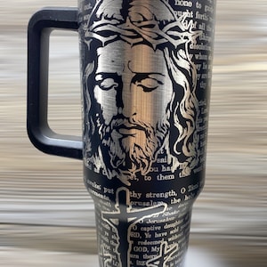 40 oz unbranded tumbler Jesus