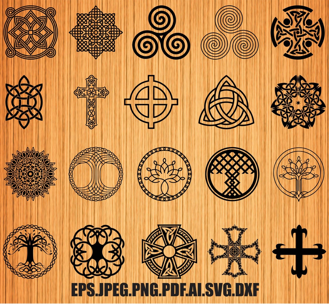 Celtic Svg Bundle, Celtic Decor Svg, Tree of Life Svg, Celtic Ornament ...