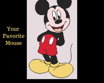 Mickey Mouse Counted Cross Stitch