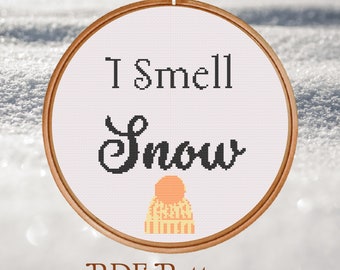 I Smell Snow Cross Stitch Pattern