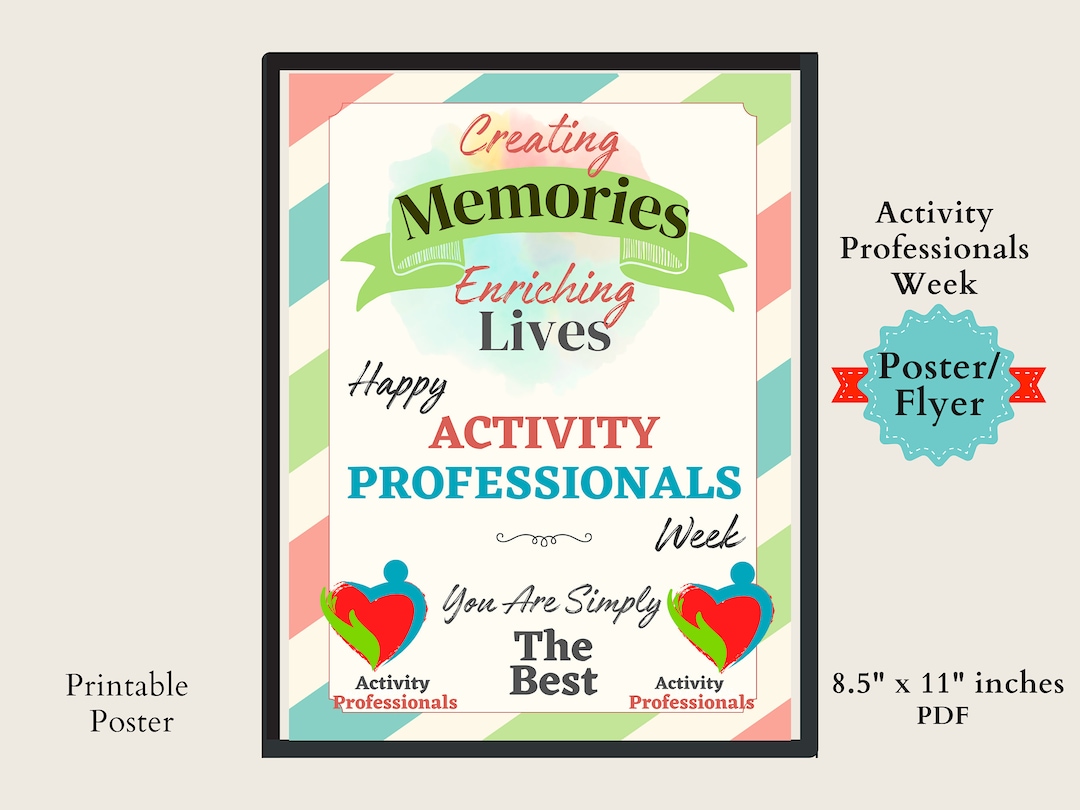 Activity Professionals Week Sign Printable / Activity Professionals