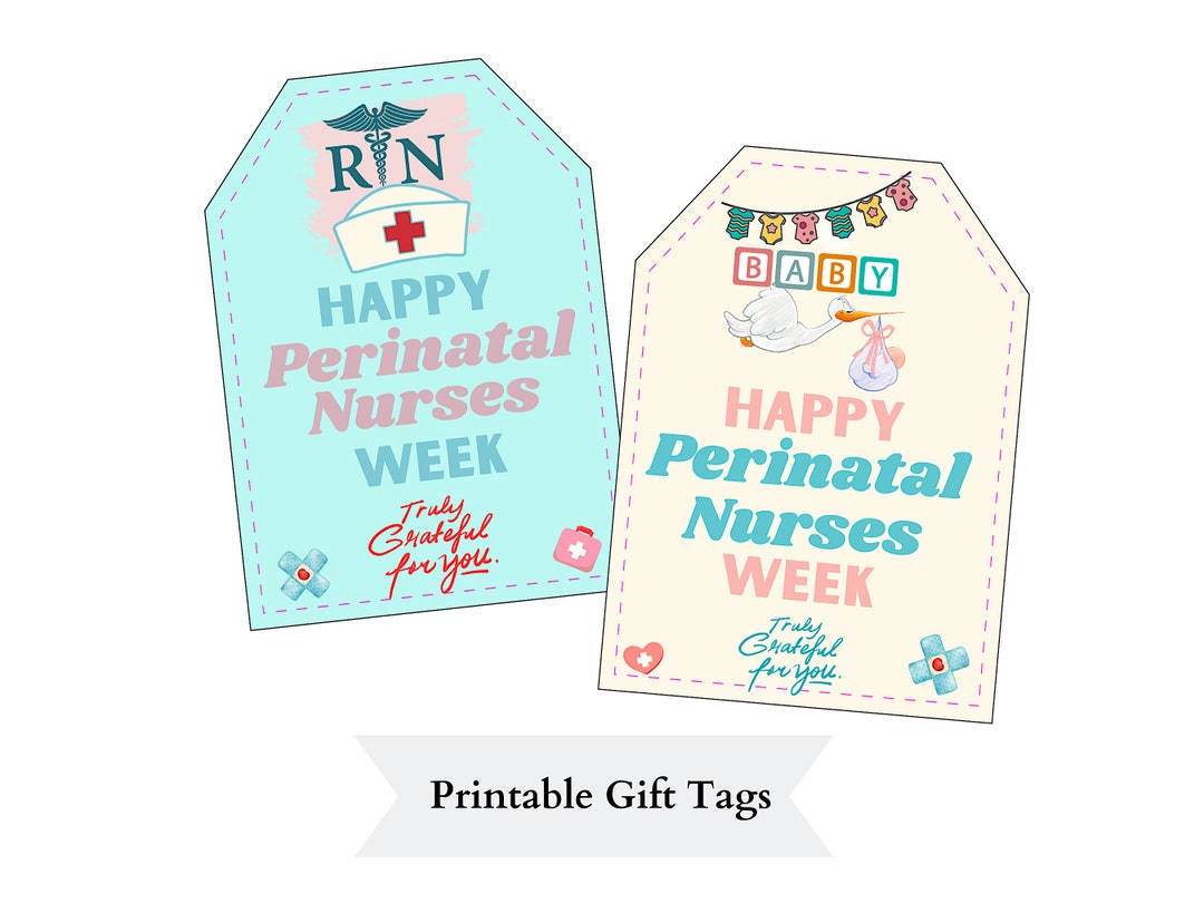 Blue Happy Perinatal Nurses Week Gift Tags Perinatal Nurse Etsy