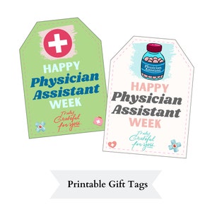 Physician Associate PA /Physician Assistant Week Gift Tags, Hand-drawn Happy PA Week, Physician Assistant Appreciation Week Recognition Gift