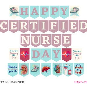 Certified Nurse Day banner printable / Hand-drawn Certified Nurse day decor / Certified Nurse gift / Nurse Appreciation Thank You Sign