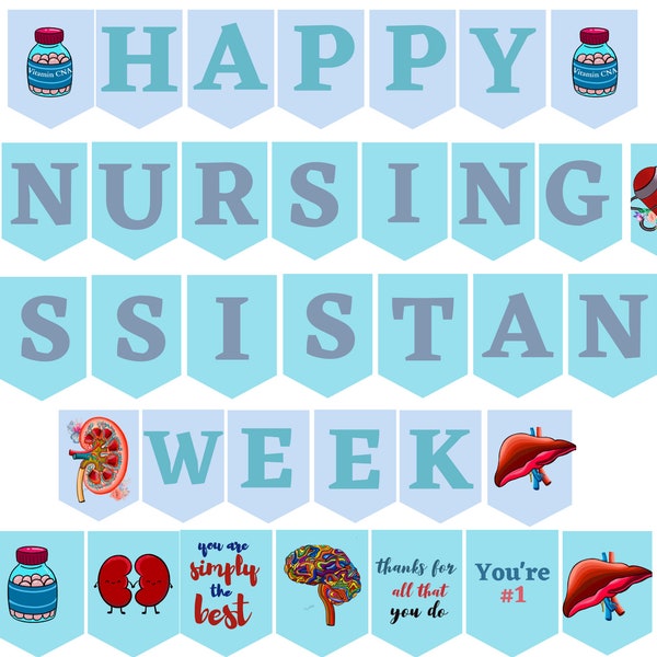 Happy Nursing Assistant Week banner printable / NA Appreciation Week Banner / na week bunting / Nursing Assistant Week / na week gifts