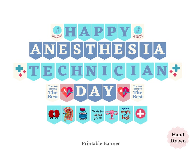 Anesthesa Tech Week Prntable Tag Nstant Dgtal Download Donut