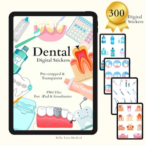 Dental Digital Stickers,dental Hygiene Sticker,tooth Sticker,dental ...