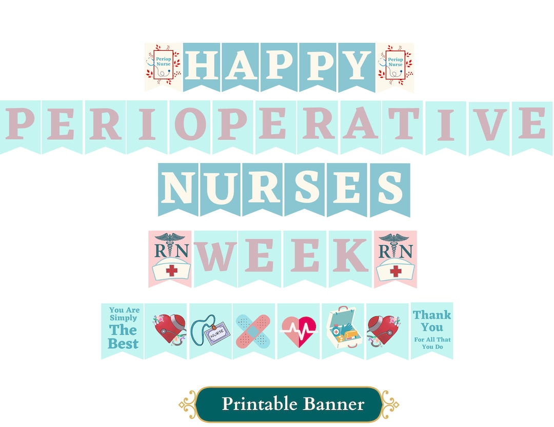 Perioperative Nurses Week Printable Banner, Periop Nurse Week Sign
