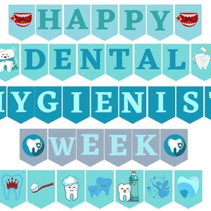 Dental Hygienist Week banner printable / Dental Hygienist Appreciation week banner / Dental Hygienist gift Dental Hygienist Week decor / PDF