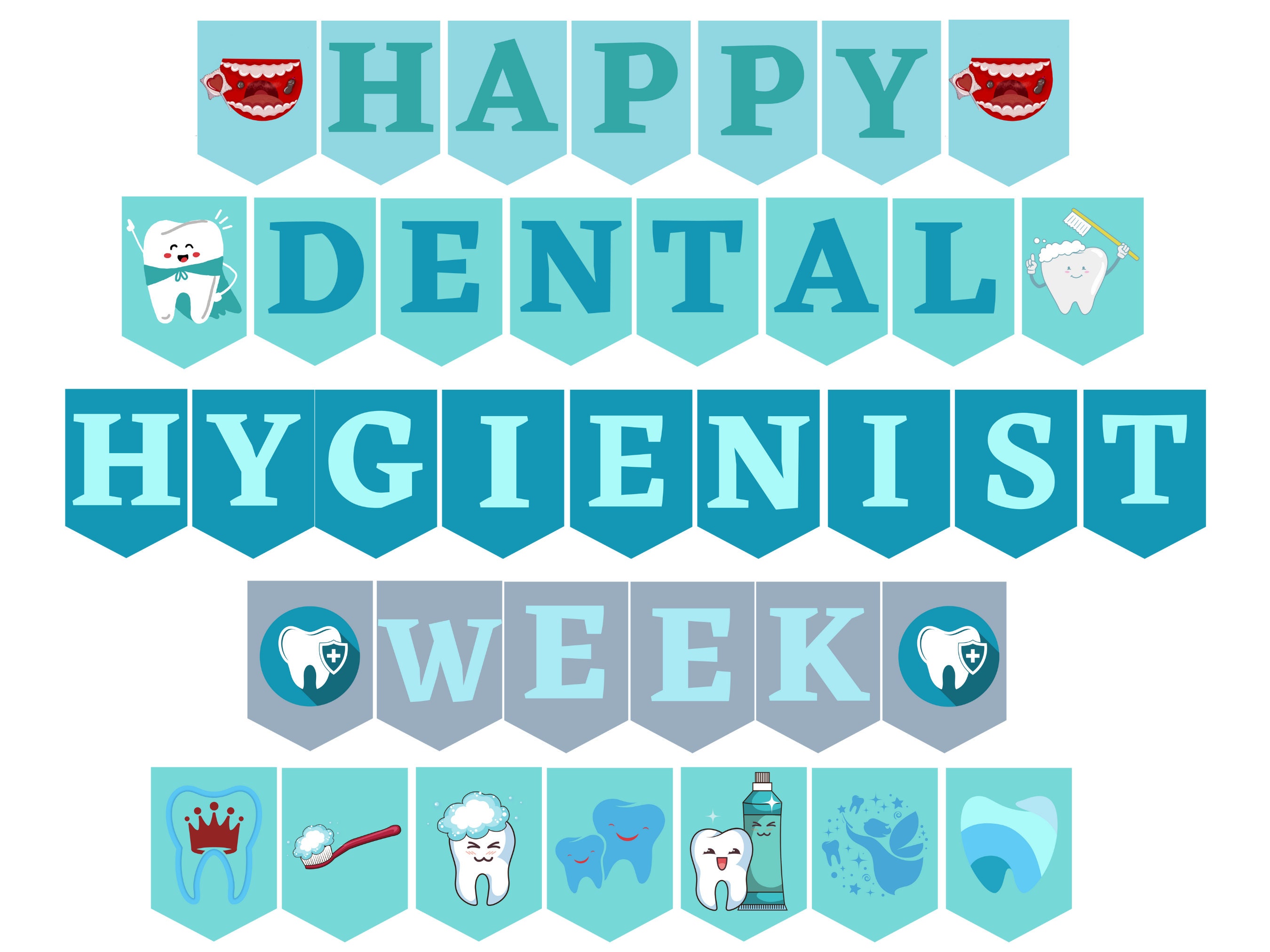 Dental Hygienist Week Banner Printable / Dental Hygienist Appreciation
