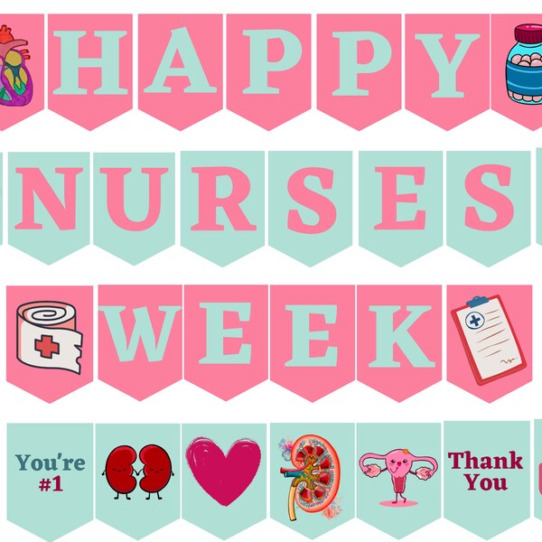 Happy Nurses Week Sign Printable Etsy