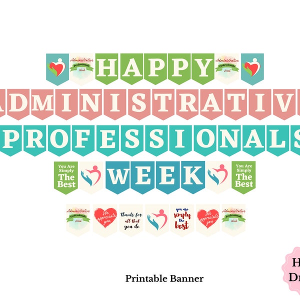 Administrative Professionals Day Printable Banner, Administrative Professionals Sign, Happy Admin Day, Happy Secretaries Day, Admin Day